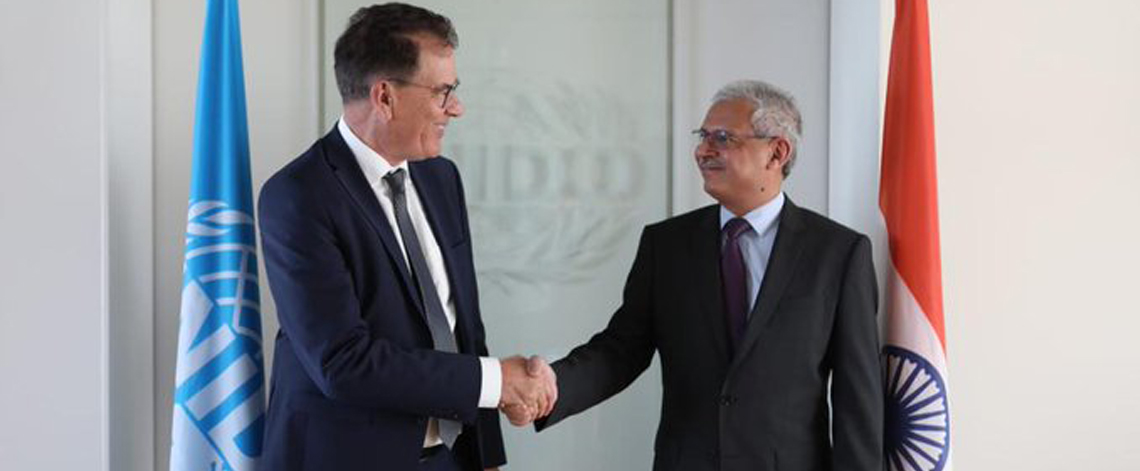 Amb Jaideep Mazumdar met Director General of UNIDO HE Gerd Müller and had a fruitful discussion on India-UNIDO co-operation