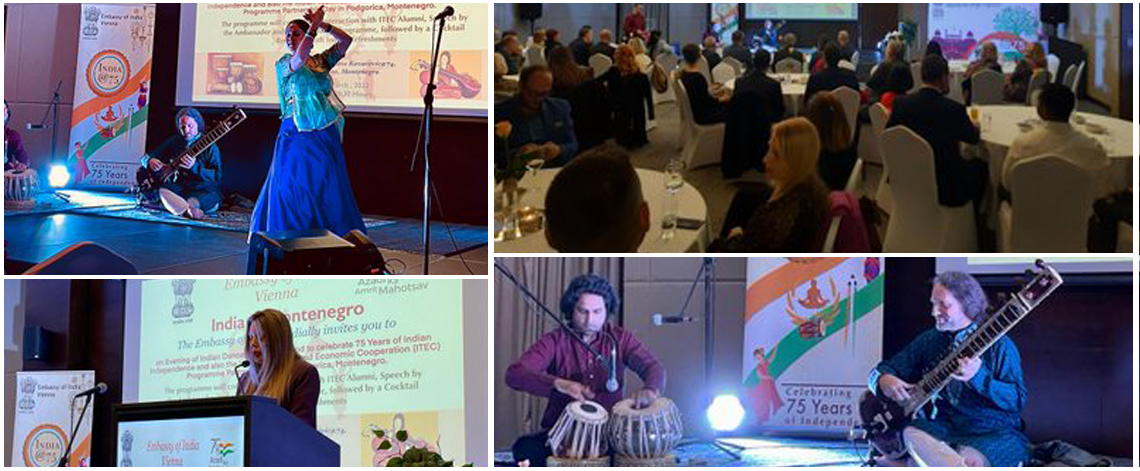 India@75 & ITEC Day hosted by Amb. Jaideep Mazumdar  in Montenegro