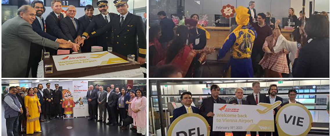 Launch of new Air India Direct flight between Vienna and Delhi