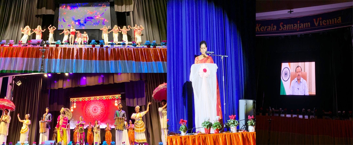 Ambassador embraced the Onam spirit at Kerala Samajam Vienna's Onam celebrations.